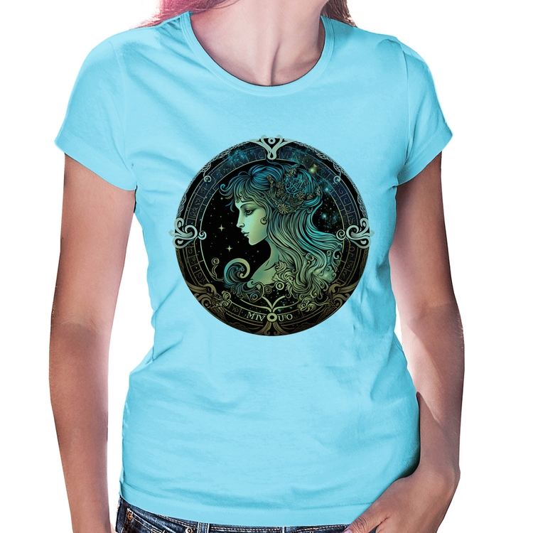 Baby Look Vírgem Sígno - Azul Bebê