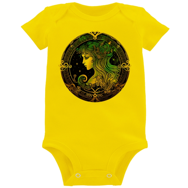 Body Bebê Vírgem Sígno - Amarelo