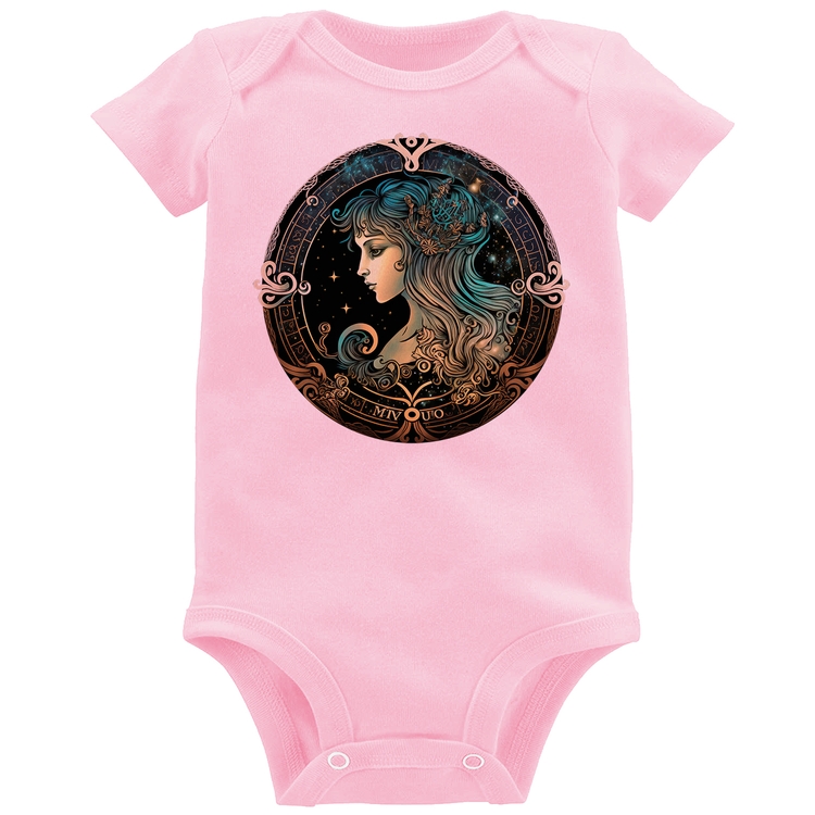 Body Bebê Vírgem Sígno - Rosa Bebê