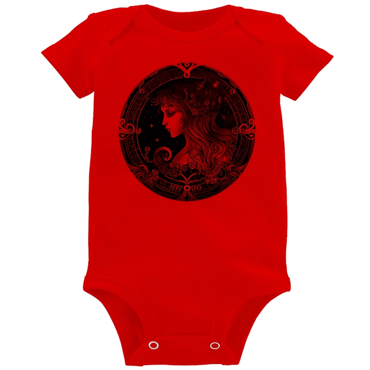 Body Bebê Vírgem Sígno - Vermelho
