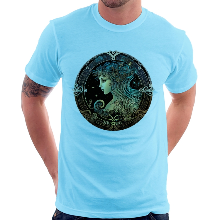 Camiseta Vírgem Sígno - Azul Bebê