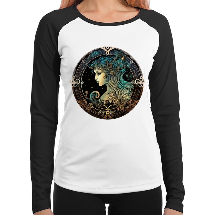 Baby Look Raglan Vírgem Sígno Manga Longa