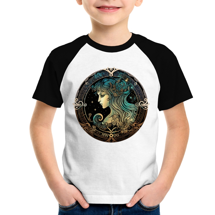 Camiseta Raglan Infantil Vírgem Sígno