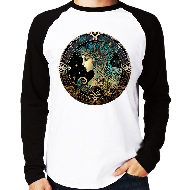 Camiseta Raglan Vírgem Sígno Manga Longa