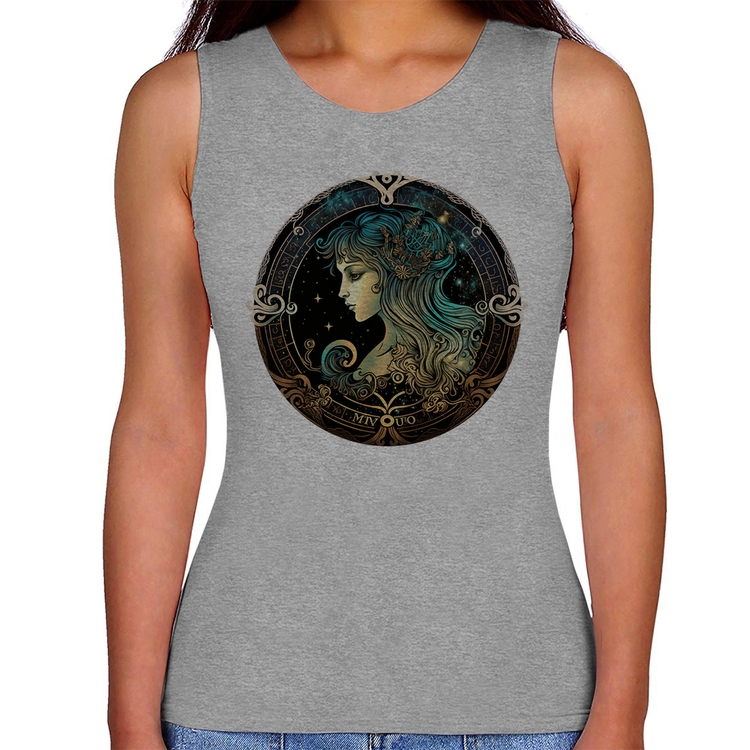 Regata Feminina Vírgem Sígno - Cinza