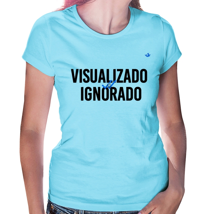 Baby Look Visualizado e Ignorado - Azul Bebê
