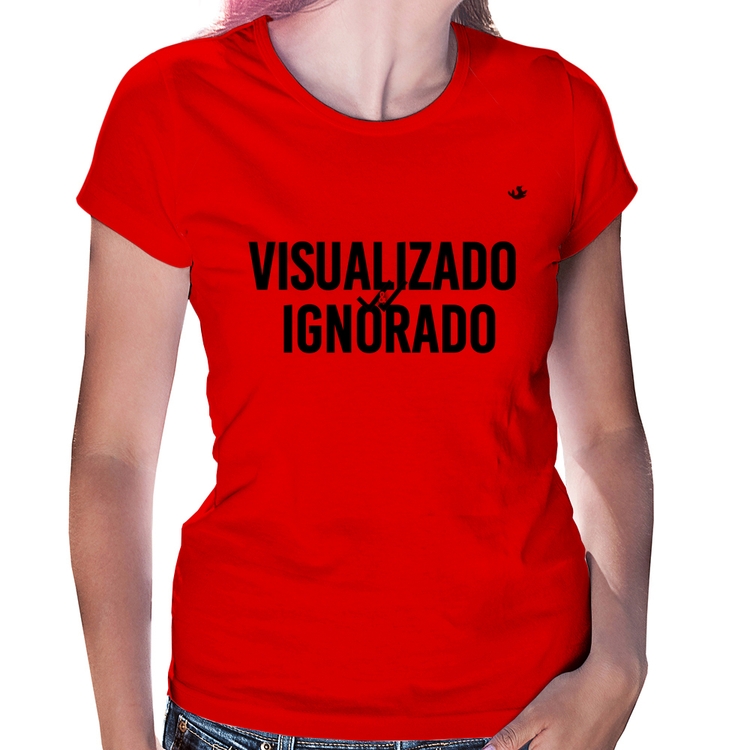 Baby Look Visualizado e Ignorado - Vermelha