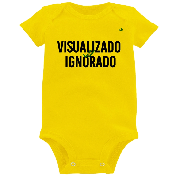 Body Bebê Visualizado e Ignorado - Amarelo