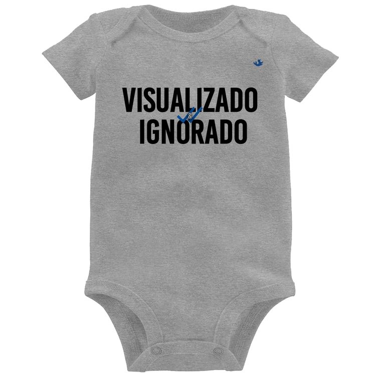 Body Bebê Visualizado e Ignorado - Cinza
