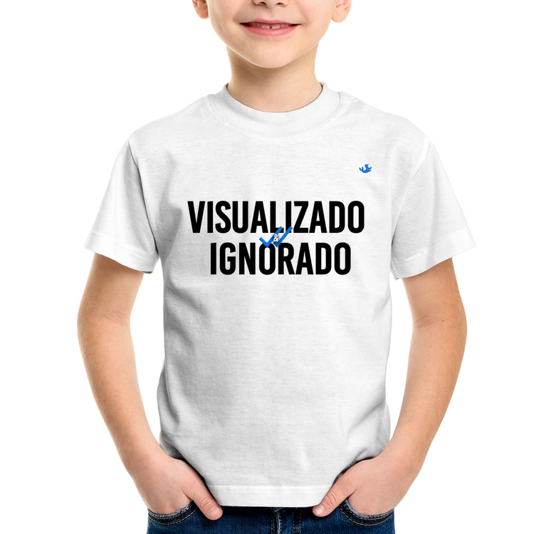 Camiseta Infantil Visualizado e Ignorado