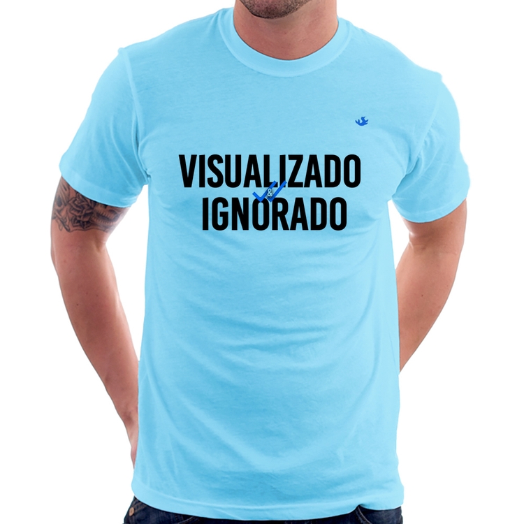 Camiseta Visualizado e Ignorado - Azul Bebê
