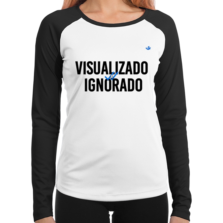 Baby Look Raglan Visualizado e Ignorado Manga Longa