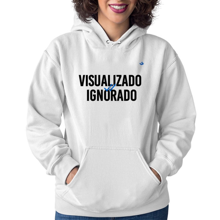 Moletom Feminino Visualizado e Ignorado - Branco