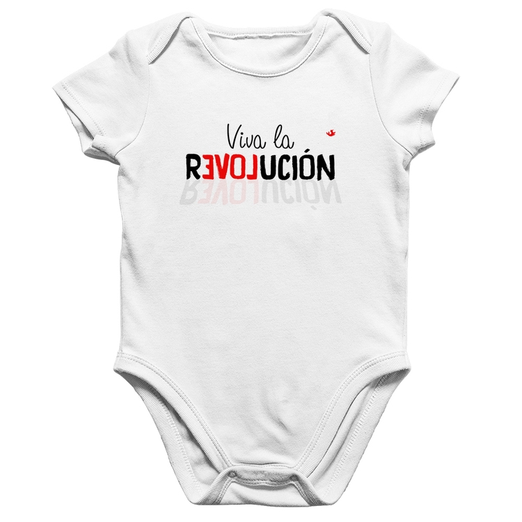 Body Bebê Algodão Viva la Revolución - Branco