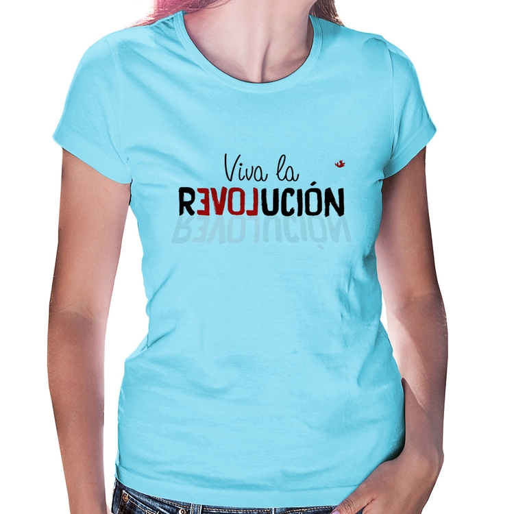 Baby Look Viva la Revolución - Azul Bebê