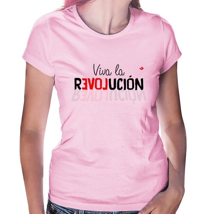 Baby Look Viva la Revolución - Rosa Bebê
