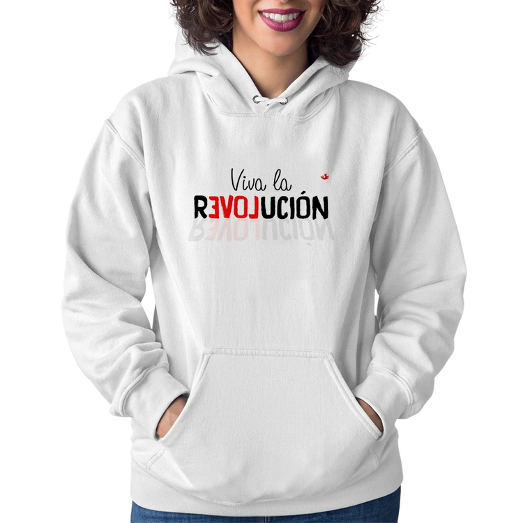 Moletom Feminino Viva la Revolución - Branco