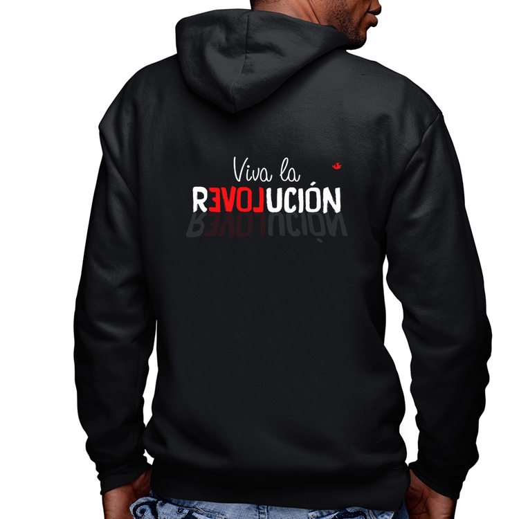 Blusa Moletom Viva la Revolución Masculina com Capuz e Zíper