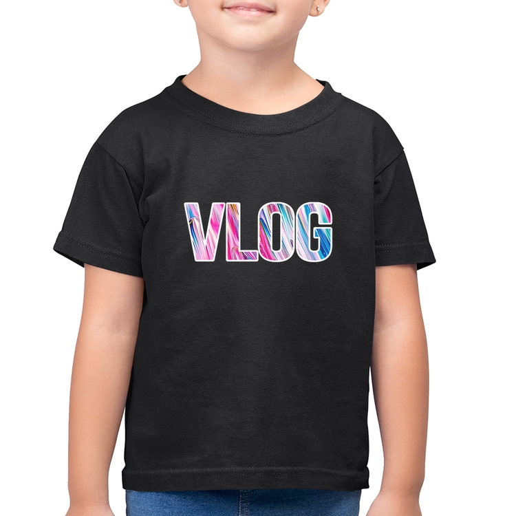 Camiseta Algodão Infantil Vlog