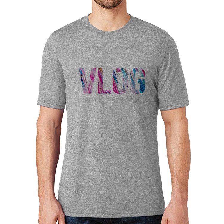Camiseta Vlog - Cinza
