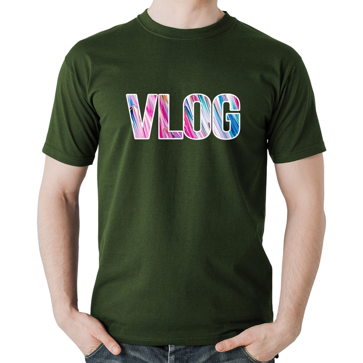 Camiseta Algodão Vlog - Musgo
