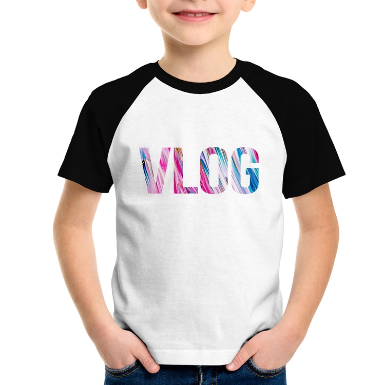 Camiseta Raglan Infantil Vlog