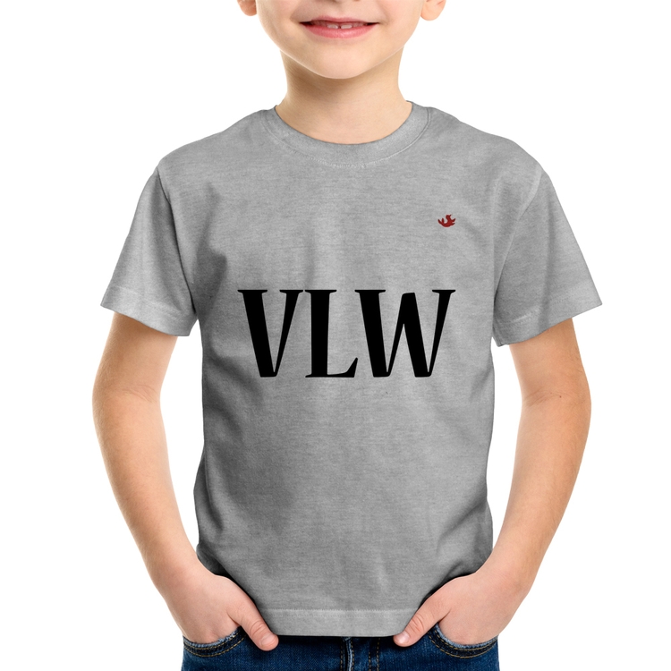 Camiseta Infantil VLW - Cinza