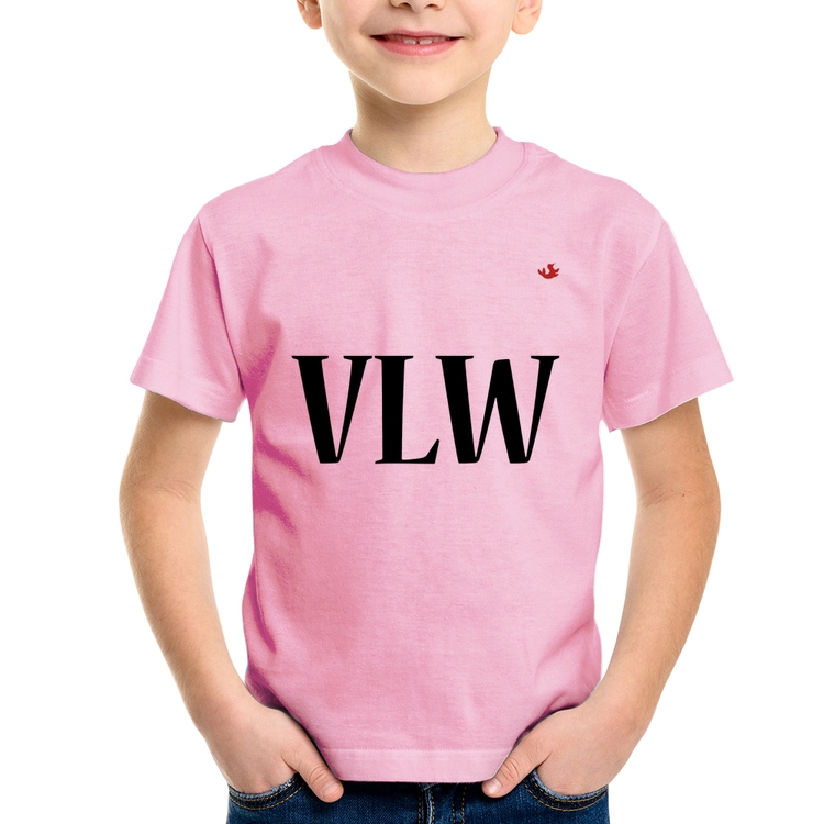 Camiseta Infantil VLW - Rosa Bebê