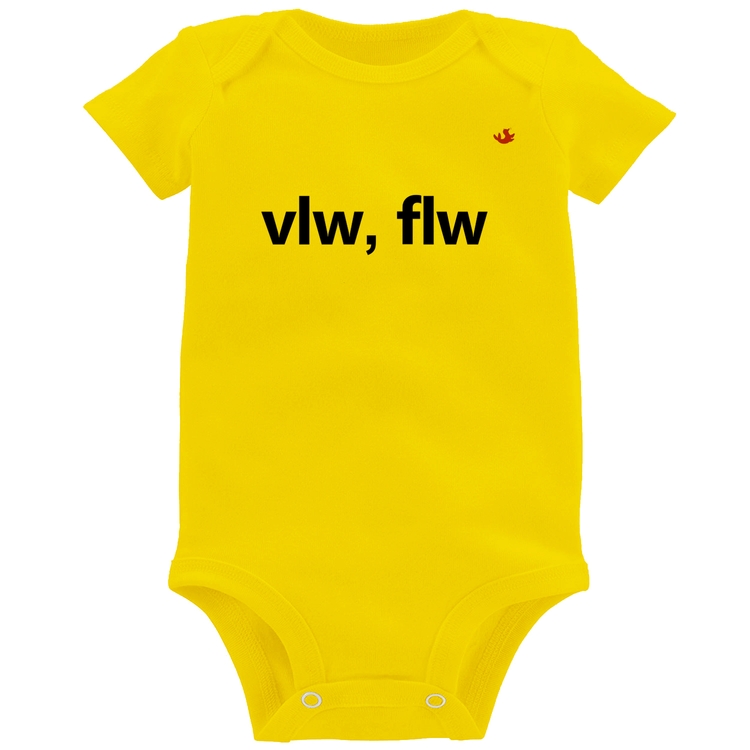 Body Bebê vlw, flw - Amarelo