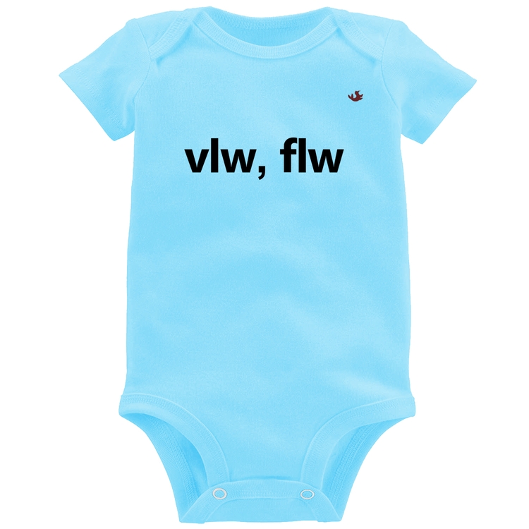Body Bebê vlw, flw - Azul Bebê