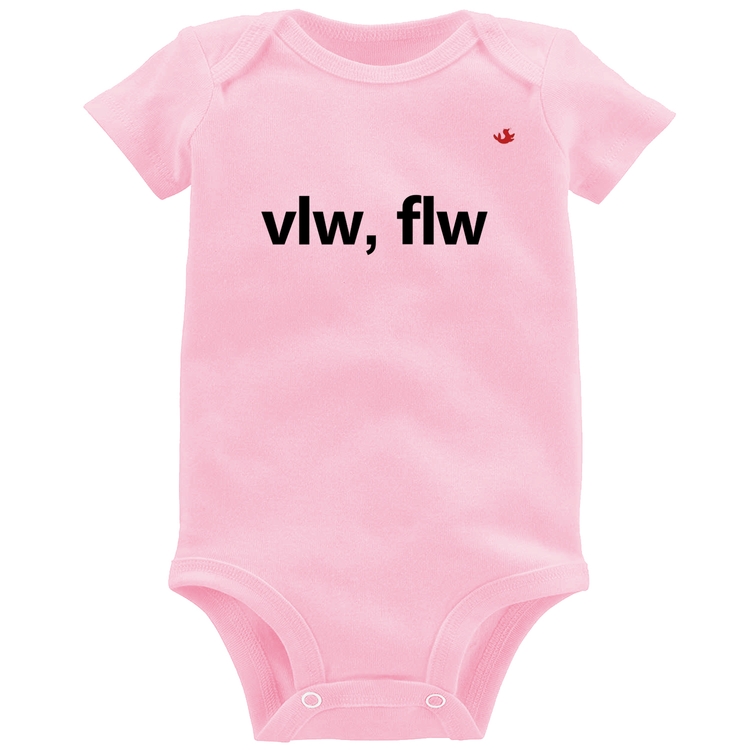Body Bebê vlw, flw - Rosa Bebê