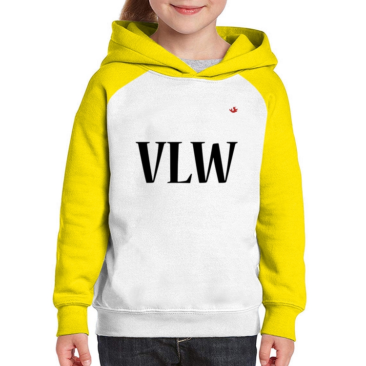 Moletom Infantil VLW - Branco/Amarelo