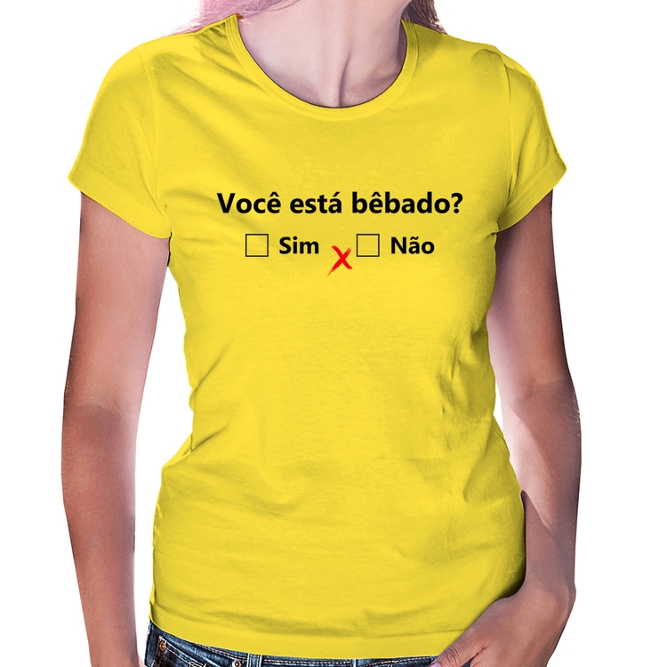 Baby Look Você está bêbado? - Amarela