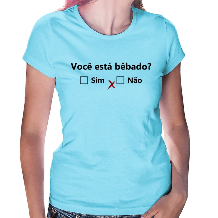 Baby Look Você está bêbado? - Azul Bebê
