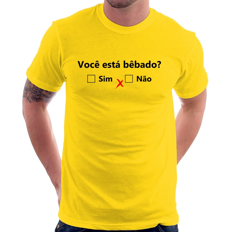 Camiseta Você está bêbado? - Amarela