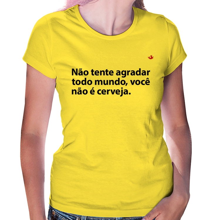 Baby Look Você não é cerveja - Amarela