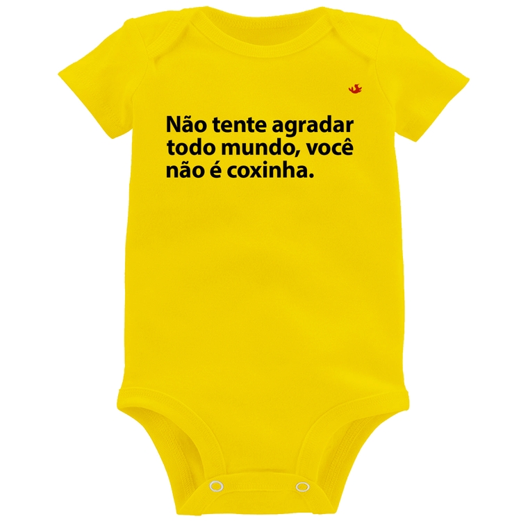 Body Bebê Você não é coxinha - Amarelo