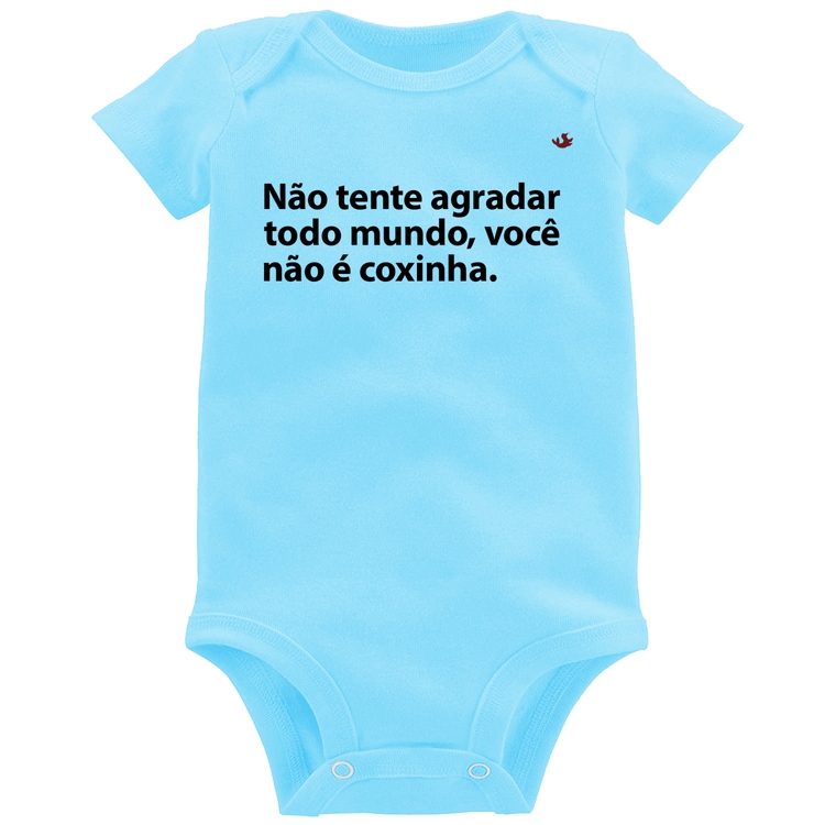 Body Bebê Você não é coxinha - Azul Bebê