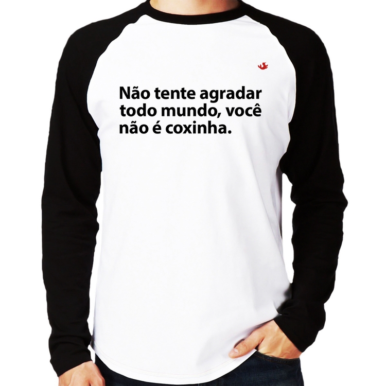 Camiseta Raglan Você não é coxinha Manga Longa