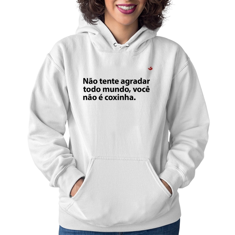 Moletom Feminino Você não é coxinha - Branco