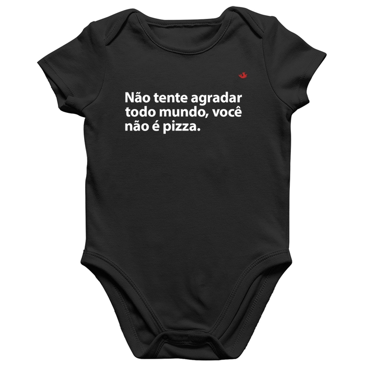 Body Bebê Algodão Você não é pizza