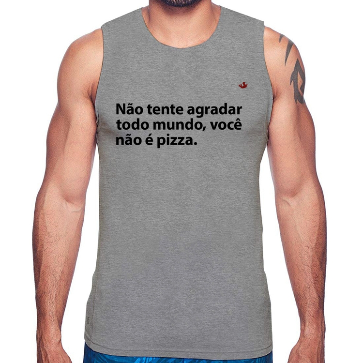 Regata Você não é pizza - Cinza