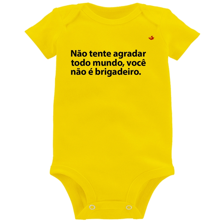 Body Bebê Você não é brigadeiro - Amarelo