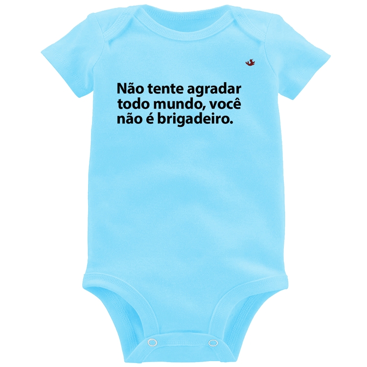 Body Bebê Você não é brigadeiro - Azul Bebê