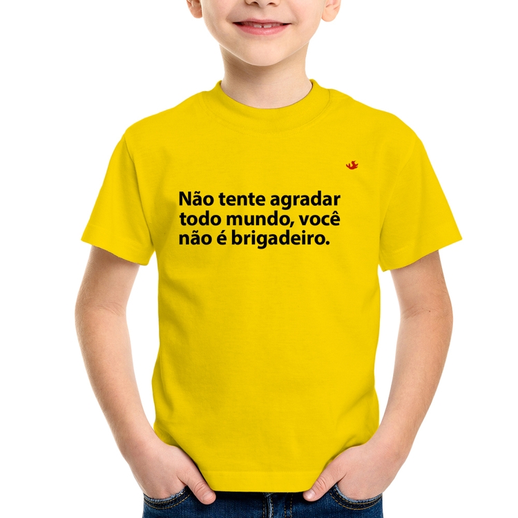 Camiseta Infantil Você não é brigadeiro - Amarela