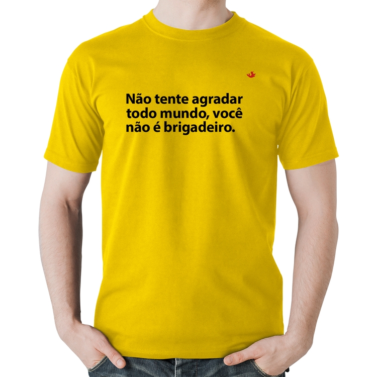 Camiseta Algodão Você não é brigadeiro - Amarela
