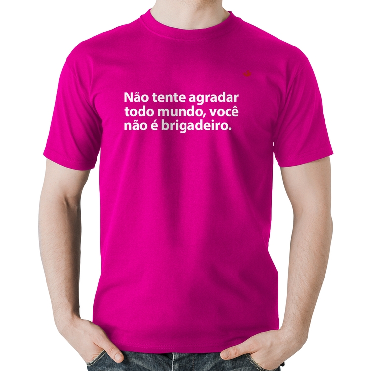 Camiseta Algodão Você não é brigadeiro - Rosa