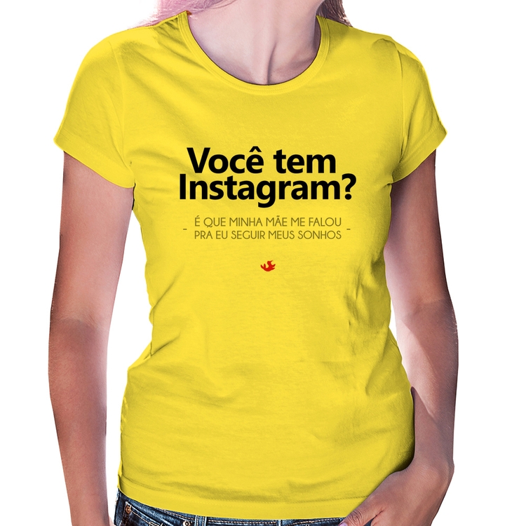 Baby Look Você tem Instagram? - Amarela