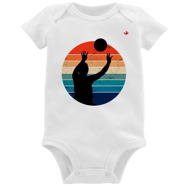 Body Bebê Vôlei Vintage Sunset