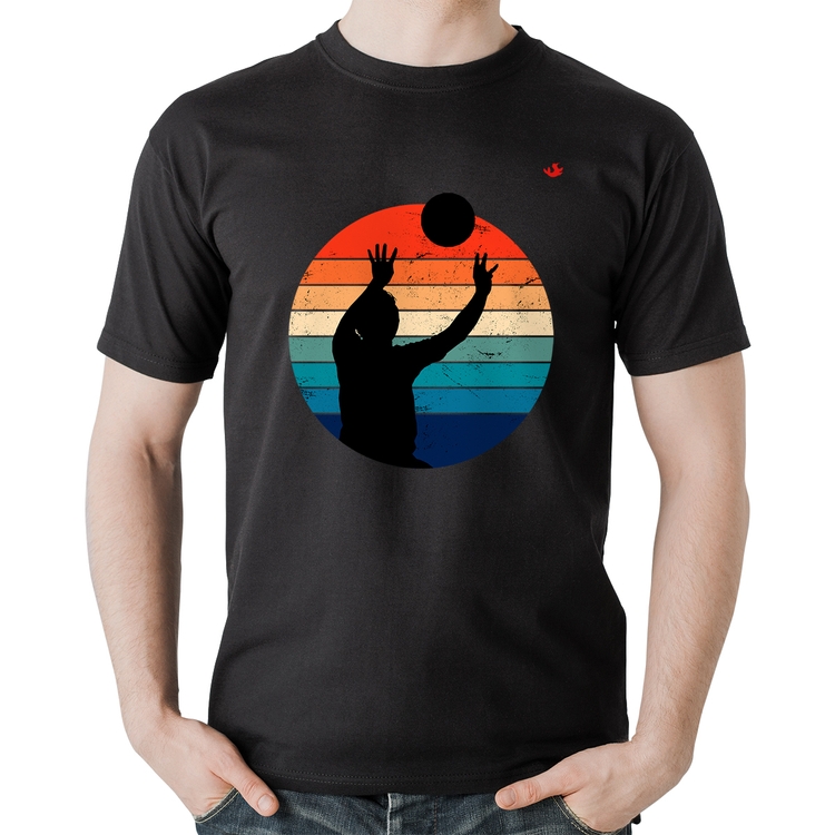 Camiseta Algodão Vôlei Vintage Sunset